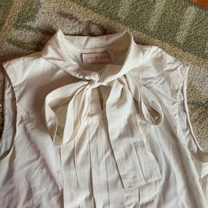 Tory Burch Cream Sleeveless Blouse